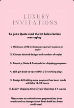 Load image into Gallery viewer, Luxury Invitations
